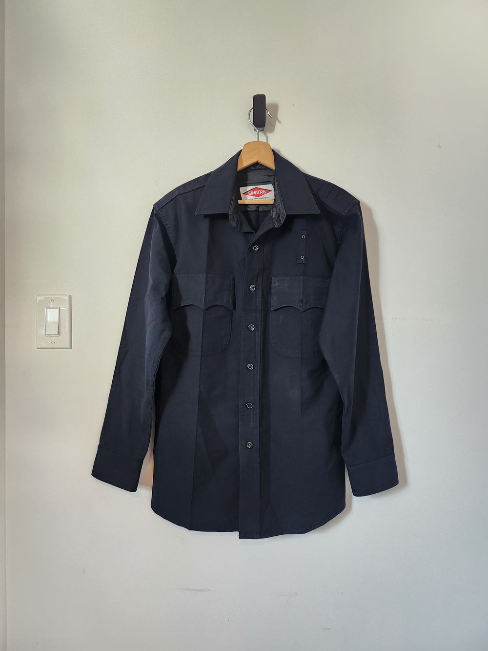 NEW Sinatra Men's Uniform Navy Button-Up Work Shirt Jacket
